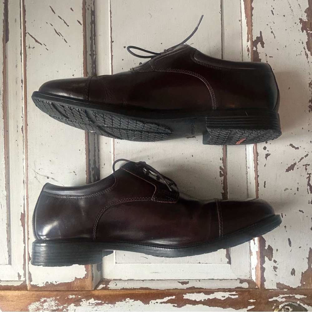 Rockport Walkability Mens Oxfords Brown Leather 12 Shock Absorbing Shoes - Picture 5 of 9